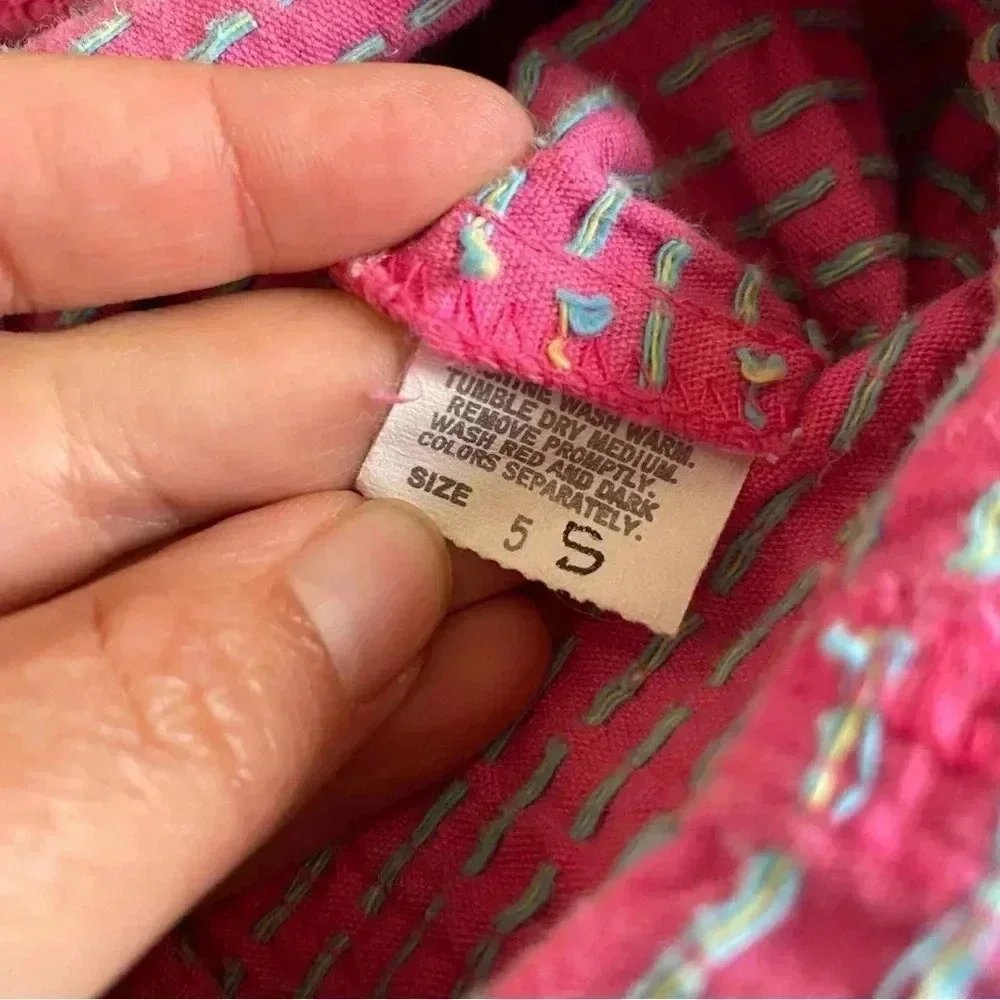 Oshkosh B’Gosh RARE Vintage Made in the USA Overalls Pink Polka Dot 100% Cotton